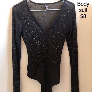 Black sparkle one piece